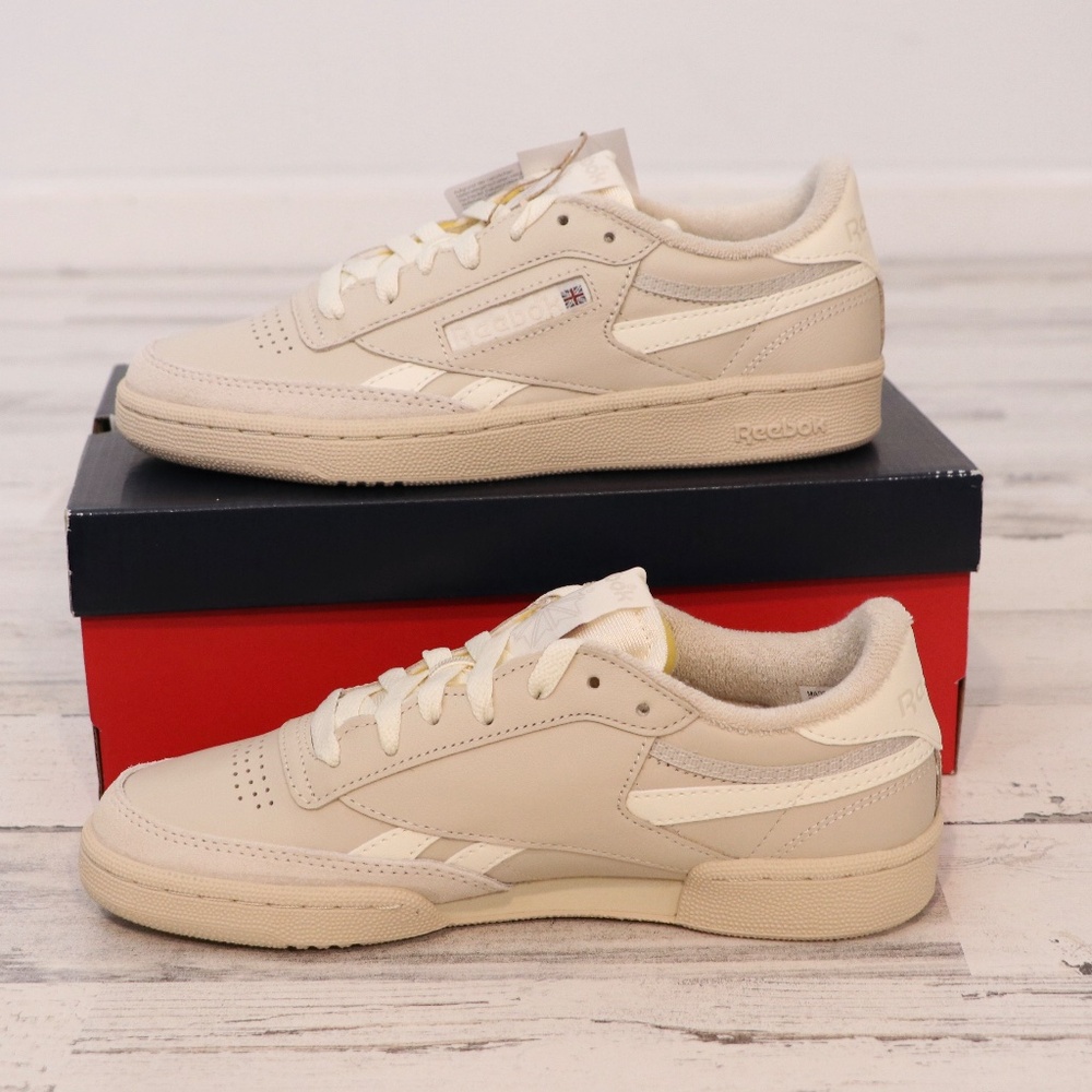 Reebok Women's Club C Revenge Sneaker, Stucco/Vintage Chalk/Paperwhite, 7.5 - Picture 3 of 10
